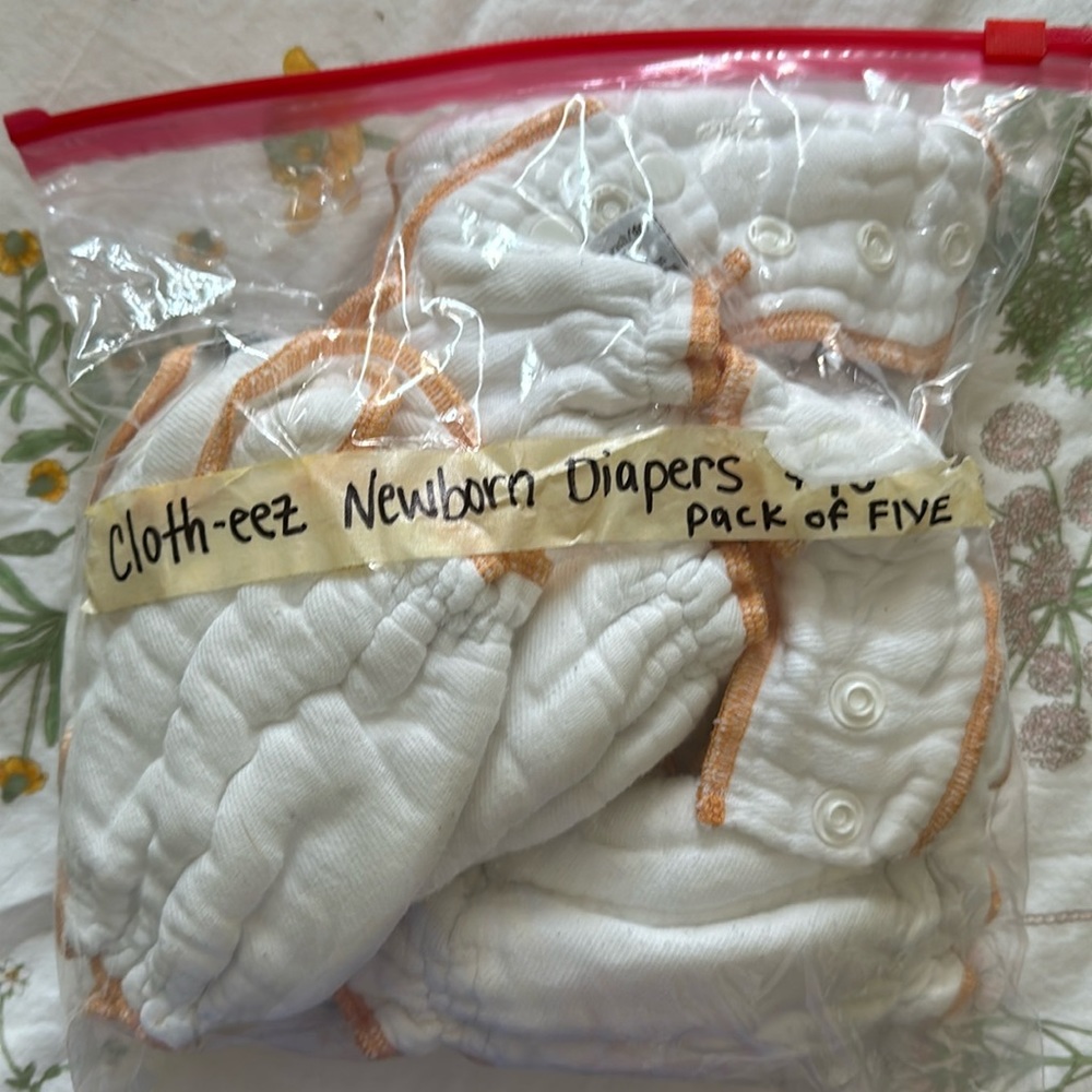Cloth-eez newborn cloth diapers, pack of 5
